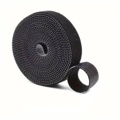black hook and loop velcro double sided