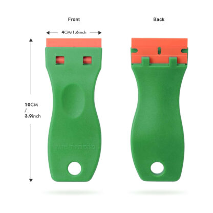 2 X Plastic Razor Blade Scrapers And 10 Extra Blades - Image 2