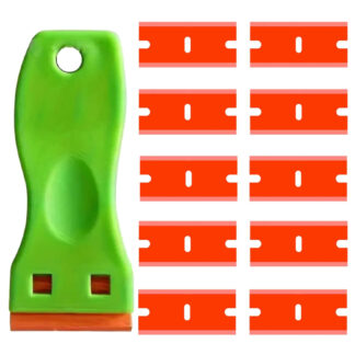 green plastic scraper tool